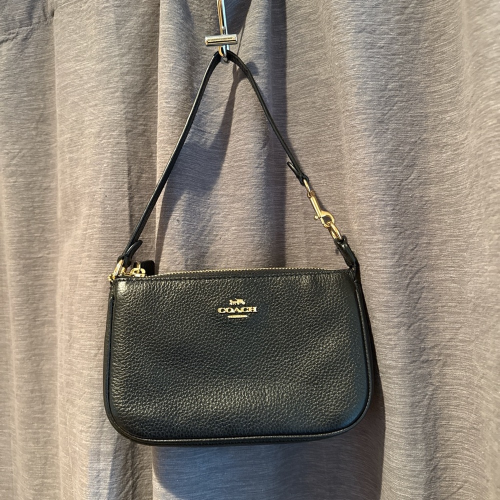 Coach Black Pebbled Leather purse